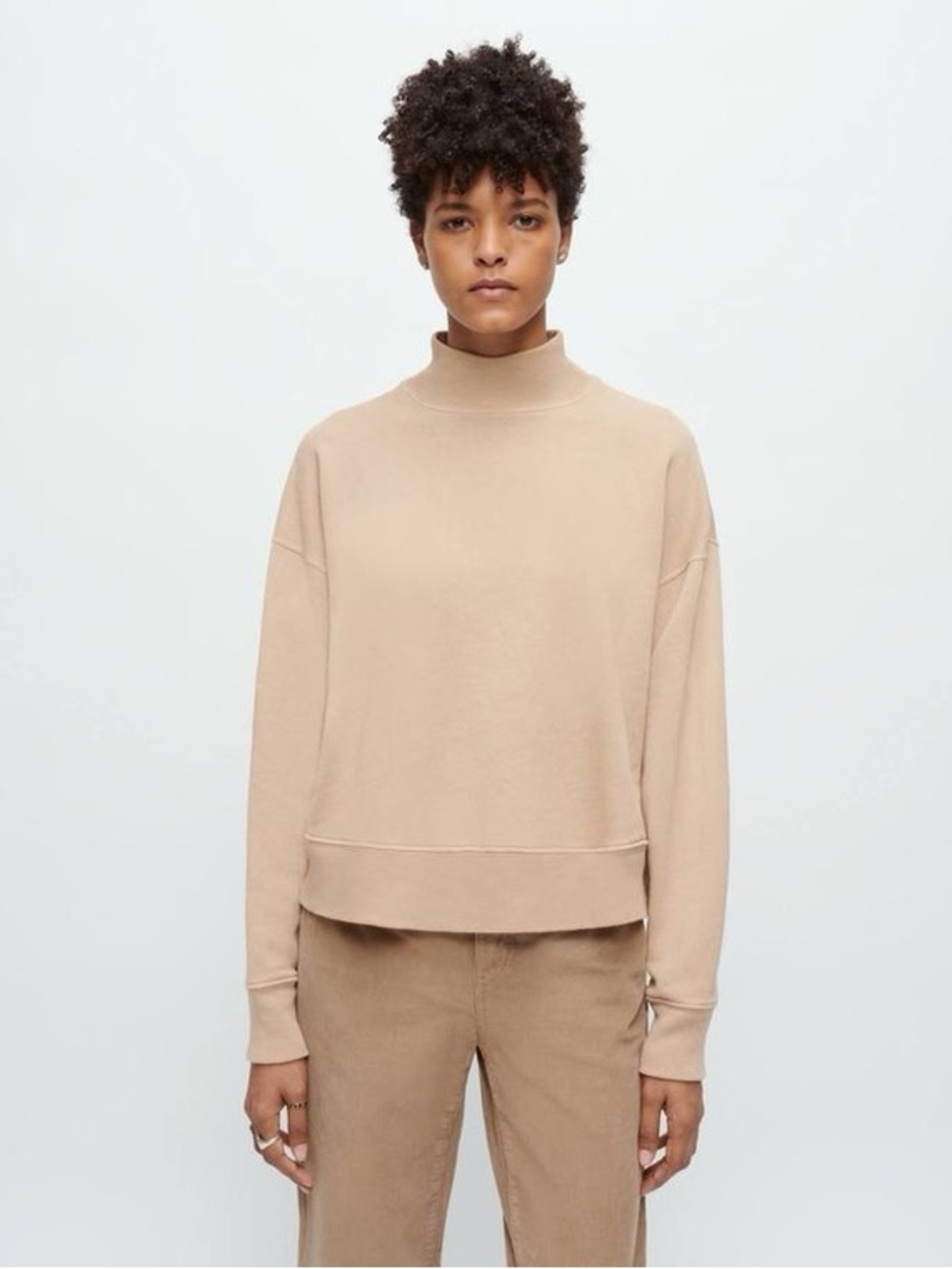Re/Done 80s Mockneck Sweatshirt Small 100% Cotton